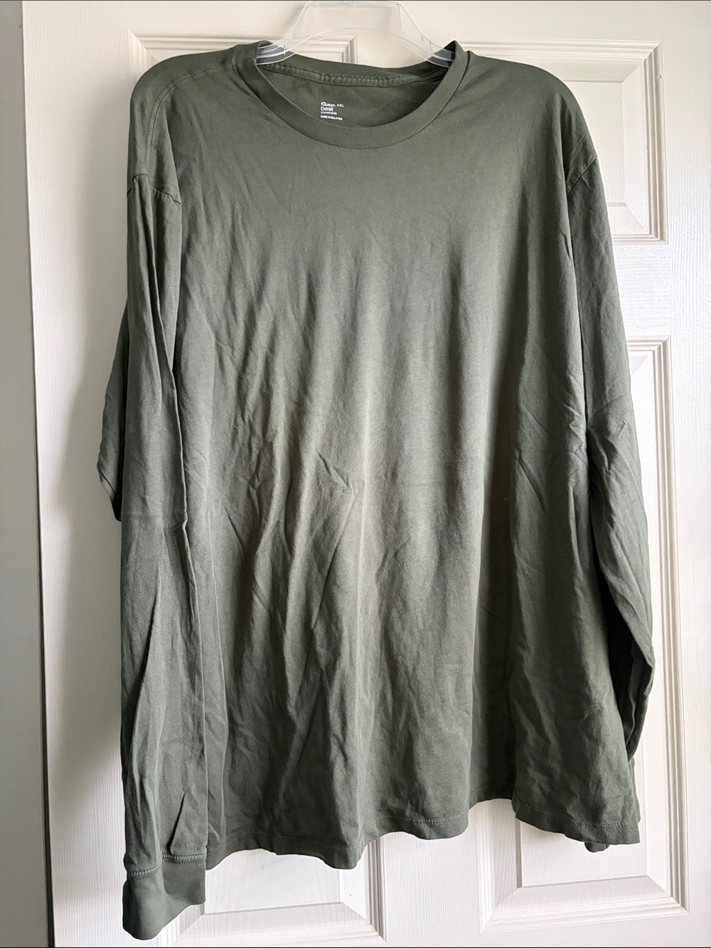Men's Long-Sleeve Crewneck Shirt - Olive Green